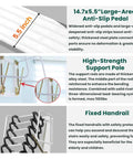 12 Step Retractable Attic Stairs With Armrests, Wall Mounted Loft Ladder, Aluminum Attic Ladder, Pull Down Design With Pull Rod, Built Tough But Lightweight, 900 Lb Capacity, Easy Access For Handy Home Upgrades. 14.7x5.5 inch anti-slip pedal