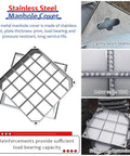 Stainless Steel Invisible Manhole Cover With Frame And Handles, 14 By 14 Inch Recessed Square Lid For Lawn Garden Yard And Driveway Drainage, Durable 304 Grade, Customizable Fit.
