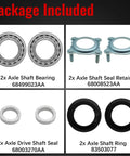 Rear Axle Bearing and Seal Kit for Wrangler JK 3.6L 2012 2017 and 3.6L 2018 3.8 2007 2011 8 piece set components visible