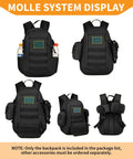 10L Tactical Backpack Small Daypack With MOLLE Rucksack Gear For Hunting Camping Trekking Black Compact EDC Bag Rugged Mini Military Pack