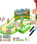 Epic Motion Sensing Two Player Racing Game With Three Play Modes Interactive Competitive Board Experience For Family Game Night Friends Hangouts And Social Events Easy Setup And Quick Start Fun green plastic motion track with bunny and turtle figures