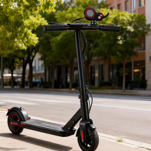 Six Pin Electric Scooter Display Controller TF 100 LCD Screen Keeps You Lit With Battery Speed And Mileage Readouts on scooter