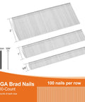 18GA Brad nails in three lengths for Heavy Duty Galvanized Upholstery Staples And 18GA Brad Nails Kit For Pneumatic And Electric Staple Guns 4200 Count
