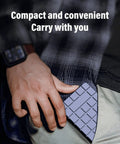 No Sweat M2 NVMe SSD Enclosure Rugged Aluminum USB4 External Drive Case held in hand, showcasing compact design and convenience.