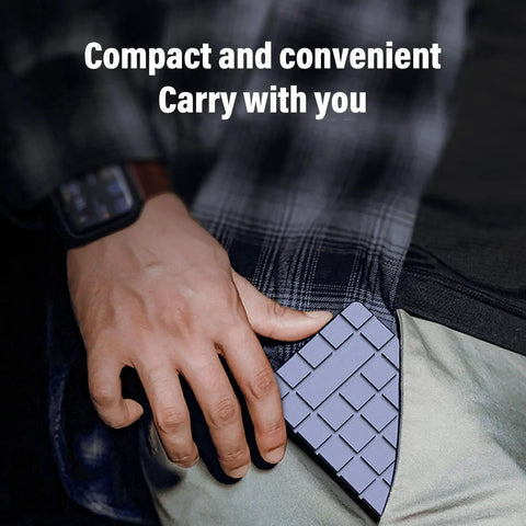 No Sweat M2 NVMe SSD Enclosure Rugged Aluminum USB4 External Drive Case held in hand, showcasing compact design and convenience.