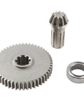Pro Grade Powder Metallurgy Spur Gear With Pinion Set for 1/14 and 1/16 scale RC cars, shown with bearing, compatible with H16 models.