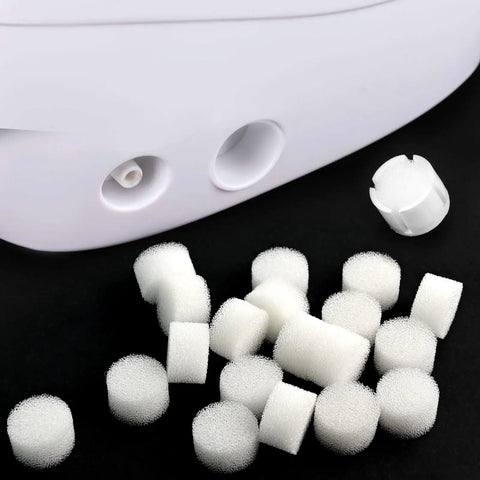 Universal Round White Air Filter Sponge For Cool Mist Inhalers And Vaporizers Breathable Foam Replacement 0.59 Inch Diameter