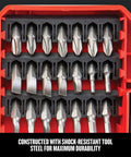 47 Piece Screwdriver Bit Set With Bit Tips And Power Bits, Nut Driver Set and Socket Adapters for Versa Track in red case
