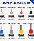 800 Piece Double Wire Ferrule Kit For Parallel Crimping, Heavy Duty Pro Grade Brass Barrel Connectors For AWG 22 To AWG 7