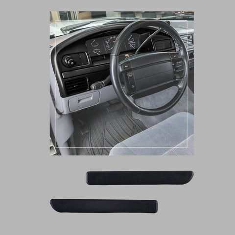 Eterpace dash panel bezel inserts, black LH & RH snap-in for Ford F-150/Bronco 1992-1996 and F-250/350 1992-1997, pair