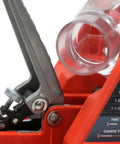 Close-up of Auto-Jig Pocket Hole System Starter Pack Plus With Self-Adjusting Design, showing clamp and measurement guide.