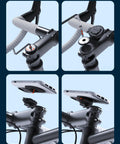 Quad Series Mountain Bike Phone Mount with Quick Lock and Release for handlebar stem shown in installation steps.