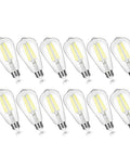 Vintage Style LED Edison Bulbs 12 Pack 7W 60W Equivalent 850 Lumens 5000K Daylight White E26 Base Filament Bulbs clear view