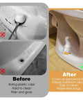 Adorable Ceramic Duck Toilet Bolt Covers Two Pack Decorative Screw Caps With Slick White Finish And Universal Fit shown in use.