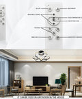 Remote and living room with Ceiling Fan With Lights And Remote Control, 3 Color Temperature Dimmable LED, 3 Speed Quiet Motor, Reversible