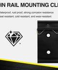 12 Pack Din Rail Mounting Clips One Point Oh Eight Inch Wide Snap In Universal Black Aluminum Alloy Relay Clips for 35mm