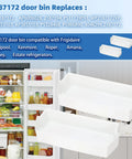 Door Shelf Bin Replacement For Whirlpool Kenmore Amana Frigidaire Roper Estate Pro Grade Fit Refrigerator Bin 2187172 2 Pack