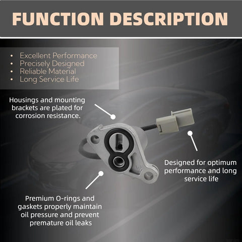 VVT Solenoid Replacement For Acura CL MDX RL TL Accord Odyssey Pilot Ridgeline 3L Direct Drop-In Fit 2000-2008 Models shown