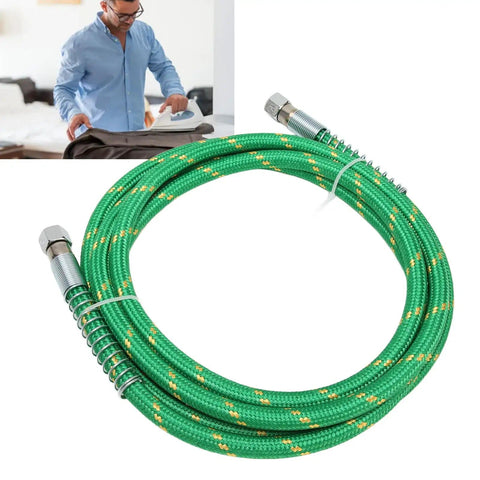 Ultra Flexible High Temp Steam Hose 9.8 Feet For Steam Irons Green Silicone Tubing With 0.7 MPa Middle Pressure Durable