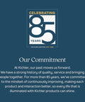 Kichler Lighting celebrating 85 years with commitment to quality and continuous improvement.