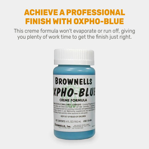 Oxpho-Blue Creme Gun Blue Cold Bluing Solution For Gunsmithing Maintenance And Cleaning Easy Application Pro Grade Durable Finish With Non Evaporating Cream Formula That Will Not Run Off Ideal For Pistols Rifles And Shotguns 4 Oz, 4 oz bottle