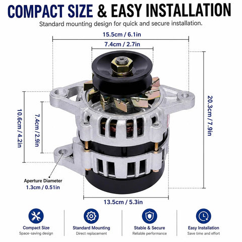 2000W DC Permanent Magnet Generator Brushless Belt Operated For Off Grid Power 36V 48V 60V 72V dimensions diagram