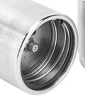 2 Pack Trailer Wheel Bearing Protectors Stainless Steel Dust Covers For Boat RV ATV Snowmobile Trailers Universal 1.98 Inch Hub Grease Cap Rustproof Shield That Blocks Water And Dirt And Keeps Bearings Running Smooth, close-up of protector interior
