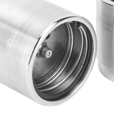 2 Pack Trailer Wheel Bearing Protectors Stainless Steel Dust Covers For Boat RV ATV Snowmobile Trailers Universal 1.98 Inch Hub Grease Cap Rustproof Shield That Blocks Water And Dirt And Keeps Bearings Running Smooth, close-up of protector interior