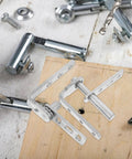 Stainless Steel Self Closing Door Hinges With Invisible Pivot Mounting Bracket For Double Swing Doors No Brainer Install