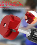 9 Piece PVC Pipe Reamer Kit With Aluminum Head Reamers From One Half Inch To Four Inch Sizes Fitting Saver blade detail.