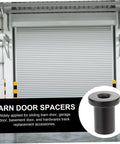 5 Pack Sliding Barn Door Track Spacers Replacement Kit For Barn Door Hardware, Heavy Duty High Carbon Steel, round black spacer