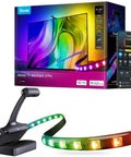 TV Backlight 3 Pro With HDR Triple Camera, Syncs To 75 85 Inch Screens, Ultra Clear HDR Image Capture For Brighter Highlights And Deeper Shadows, High Precision Triple Camera System, Perfect For An Immersive Movie Night And Gaming Setup, box with camera and LED strip
