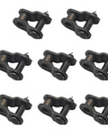 8 Piece Roller Chain Offset Link Set Size 40 Half Link Chain Carbon Steel Crank Link End Split For Industrial Workhorse Tough As Nails Performance In Mechanical Projects And Maintenance displayed on a white background