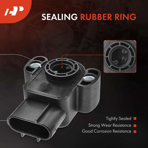 Throttle Position Sensor TPS For Ford Lincoln Mazda Vehicles Compatible With Ford E150 E250 E350 Econoline Club Wagon Excursion Expedition E450 E550 And Explorer F150 F250 F350 1997 2004 Models black plastic sensor with sealing rubber ring