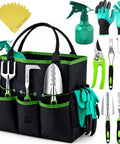 Durable Ergonomic Garden Tools Set With Rust Proof Steel, Comfortable Grips, Green Finish, A Killer Gift For Women Men Mom Dad