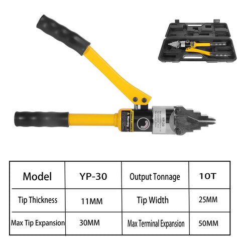Beefy 10 Ton Hydraulic Flange Spreader Splitter For Pipelines And Machinery, 30mm expander tool with specifications visible