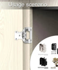 Usage scenario of 2 Pack Antique Steel Soft Close Cabinet Hinges One Half Inch Overlay Half Hide Design Easy Install Portable