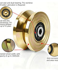 Close-up of Heavy Duty 4 Inch Sliding Gate Rollers Kit with dual-seal bearings and 3000 lb load capacity