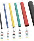 Pro Grade 130 Piece Dual Wall Adhesive Marine Heat Shrink Kit With Multi Color Tubing And Three To One Shrink Ratio For Wiring Repairs