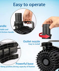 Heavy Flow Submersible Pond Pump for Fountains Ponds Aquariums Hydroponics and Outdoor Waterfalls 2200 GPH 120W UL handle and nozzle