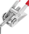 4 Pack Adjustable Metal Toggle Latch Clamps With Buckle Joint Design For Cabinets, Toolboxes, Doors, And Boxes, Heavy Duty Pull Latches, Easy Installation, Secure Locking, silver metal clamp close-up