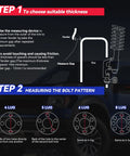 Diagram of tire fender and bolt pattern for Forged 1.5 Inch Hubcentric Wheel Spacers For Ford F150 2015 To 2025 And Expedition 2015 To 2024 Navigator 6x135 4 Pack With 14x1.5 Studs And 87.1mm Center Bore For A Wider Stance And Smooth Drive installation.