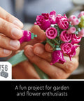 Botanical Flower Bouquet Building Kit With 15 Realistic Stems Like Roses Snapdragons Poppies Asters Daisies And Grasses For Adults A Dope Home Decor Craft Set That Feels Like A Real Life Florist Project, 756-piece pink flower close-up