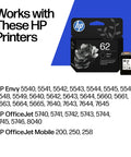 Heavy Duty Black Printer Ink Cartridge Works As A Solid Workhorse Delivering Crisp Pages And Bold Text For Daily Hustle Or Weekend Tasks Compatible With Smooth Operating Envy Printers packaged with graphics showing compatible HP printer models.
