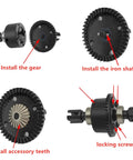 Installation steps for Carbon Steel Differential Gear Set 43T Main Diff Gear And 10T Input Gear For Arrma 1 8 RC Cars