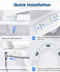 Non Electric Bidet Attachment For Toilet With Dual Nozzles, Posterior And Feminine Wash, Adjustable Water Pressure, Easy Install