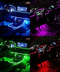 Car Interior LED Light Strips With App Control And RF Remote 2 In 1 Ambient Lighting using 157 inch fiber optic EL wire in various colors