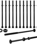 Heavy Duty Black Carriage Bolt Kit One Half Inch By Ten Inch Galvanized Bolts Set With 20 Pieces For Wood Decks Fencing And Construction Projects Beefy Tough Hardware For Outdoor DIY Home Improvement And Furniture Building, black bolts and hardware
