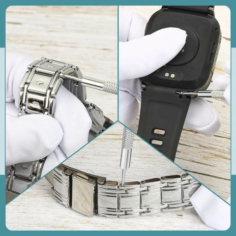 Watch Battery Replacement Tool Kit With Adjustable Case Opener, Band Strap Remover, Pry Back Case Opener And Precision Tweezers For Quick, Do It Yourself Watch Repairs.