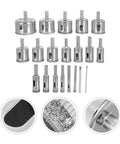 Grab This Killer 20 Pc Diamond-Coated Ceramic Tile Hole Saw Kit For Glass And Granite With Metal Round Design To Slash Vibration And Craft Super Smooth Holes For Your Home Renovation Projects That Totally Wreck! 20-piece diamond-coated hole saw set